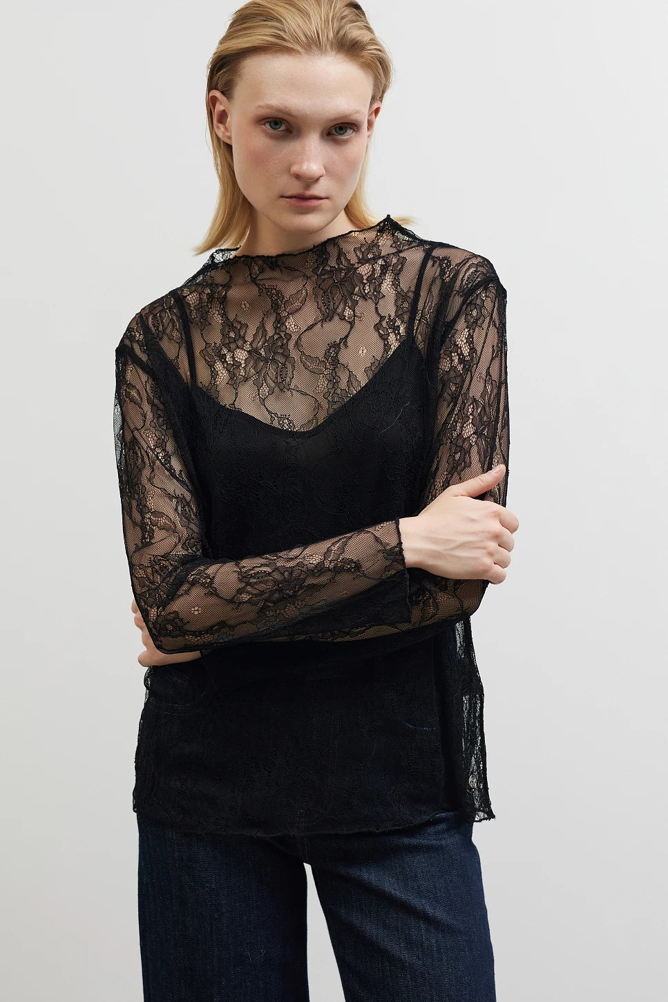 Petit Haut Dentelle H&M Taille S Sans Manches - Neuf Sans étiquettes, Style Basique Femme