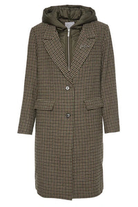 Manteau écossais kaki à capuche- BSB