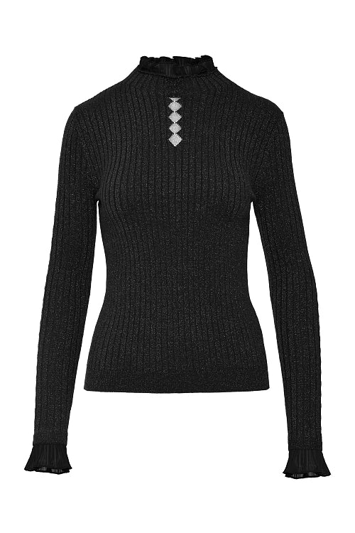 Pullover noir argenté - BSB