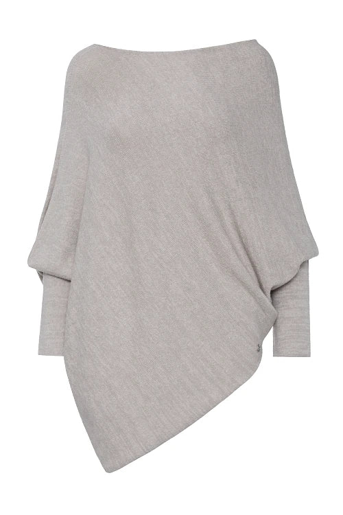 Pullover asymétrique beige mélangé - BSB