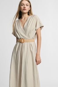 Robe midi ceinturée - PLEASE