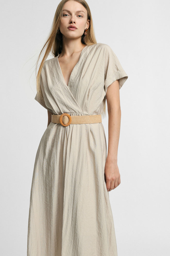 Robe midi ceinturée - PLEASE