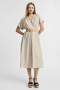 Robe midi ceinturée - PLEASE