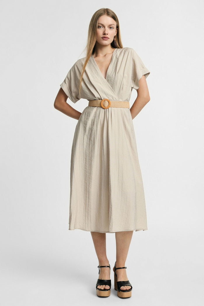 Robe midi ceinturée - PLEASE