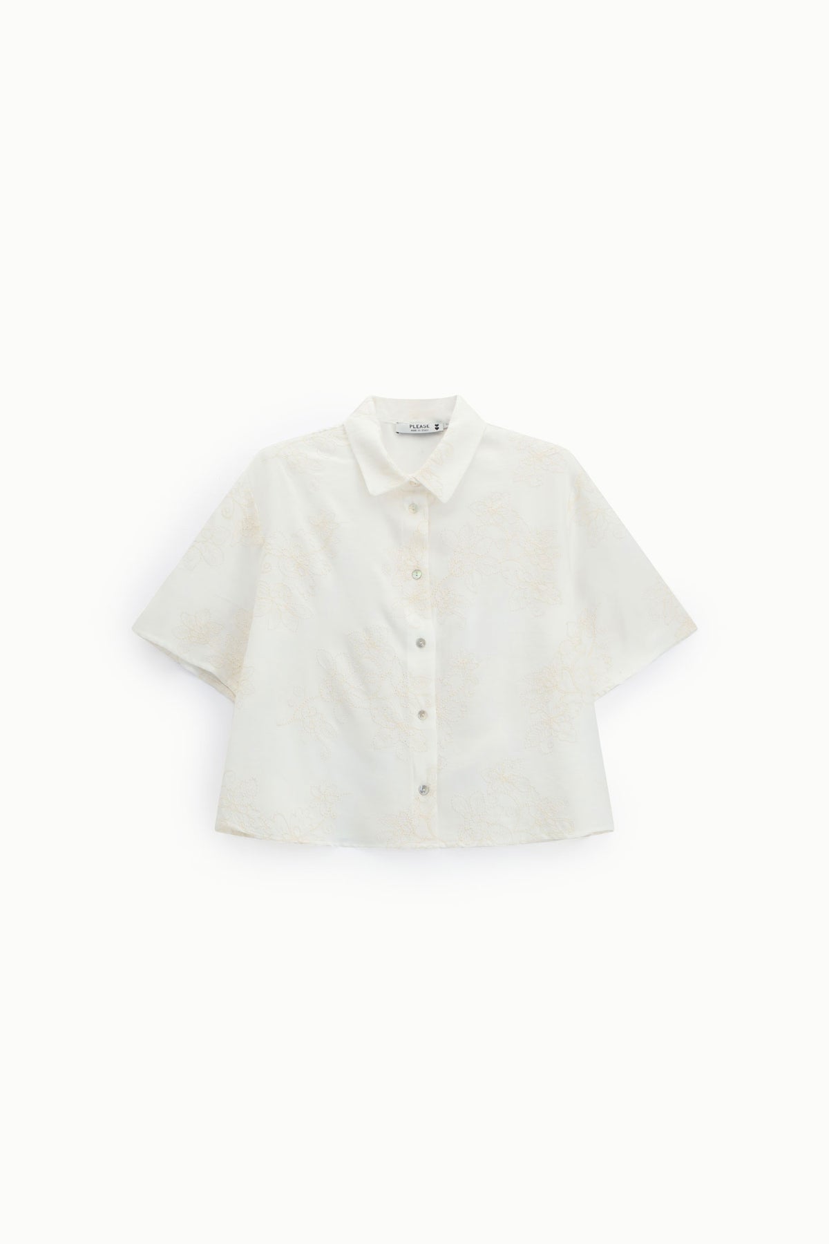 Chemise blanche brodée - PLEASE