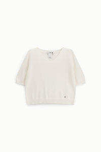 Pull manches courtes col V - PLEASE