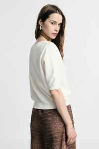 Pull manches courtes col V - PLEASE
