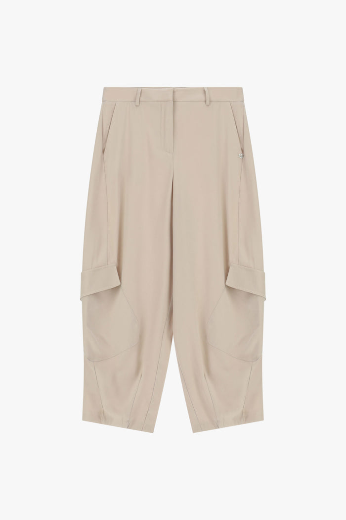 Pantalon beige à poches cargo - PLEASE