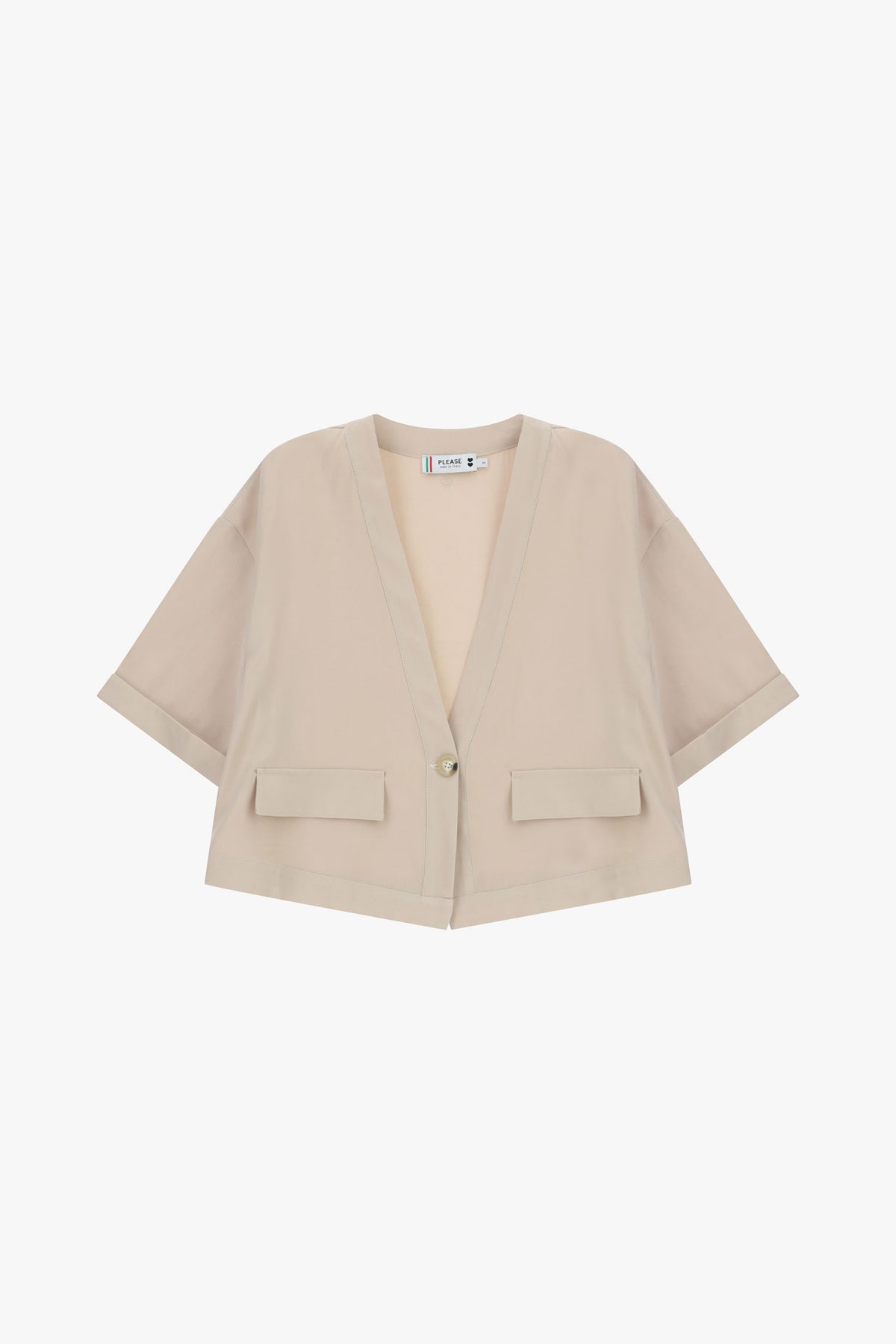 Veste chemise court beige - PLEASE