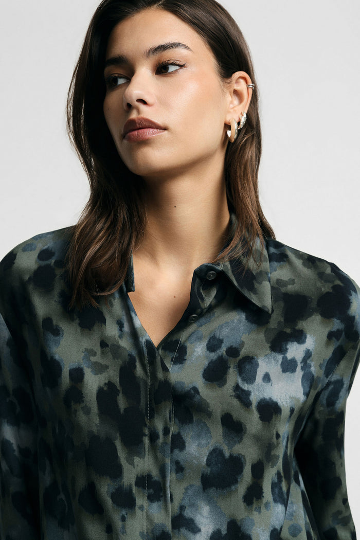 Chemise léopard grisé- PLEASE
