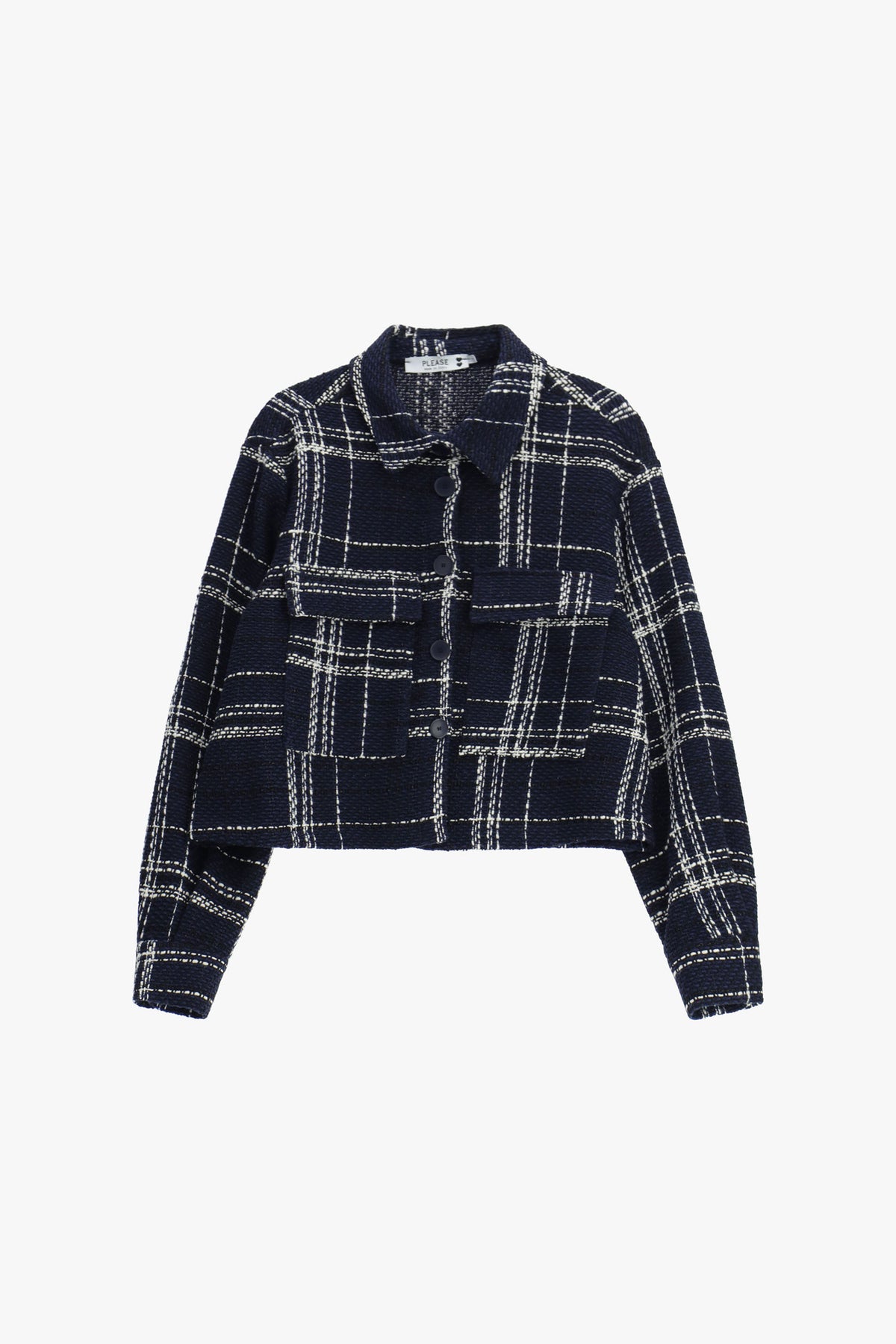 Veste tweed bleue marine - PLEASE
