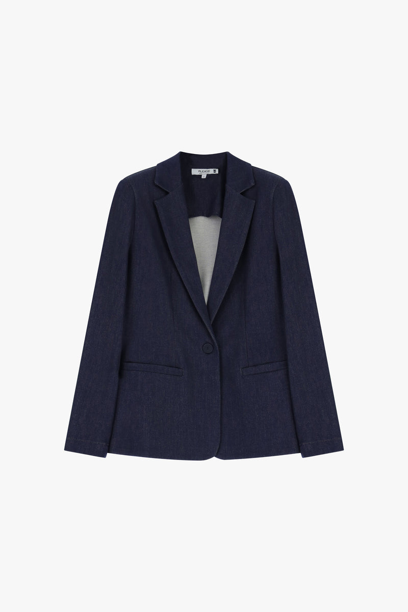 Blazer blu denim PLEASE