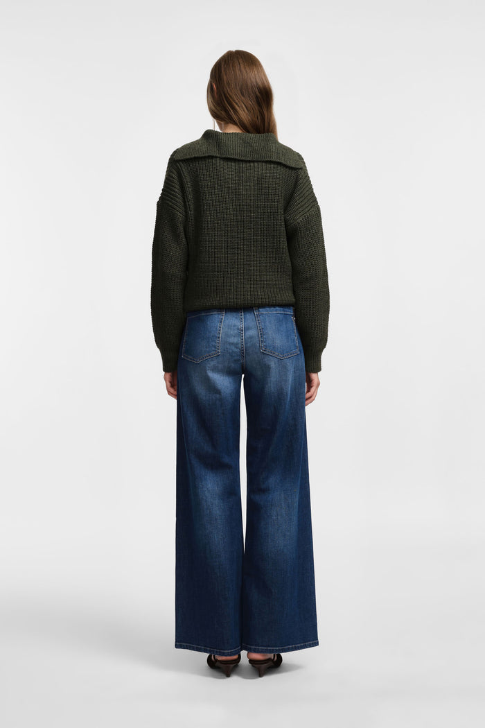 Jean rétro flare bleu denim - PLEASE