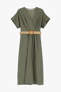 Robe midi ceinturée - PLEASE