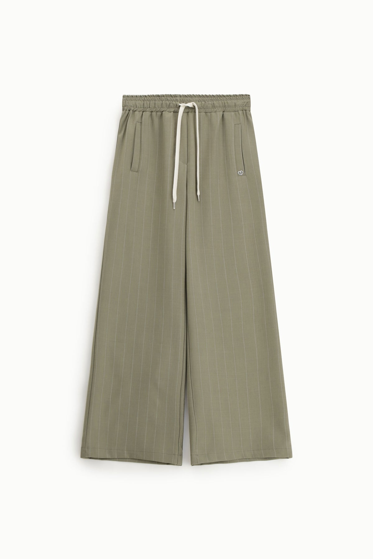 Pantalon palazzo kaki fines rayures - PLEASE