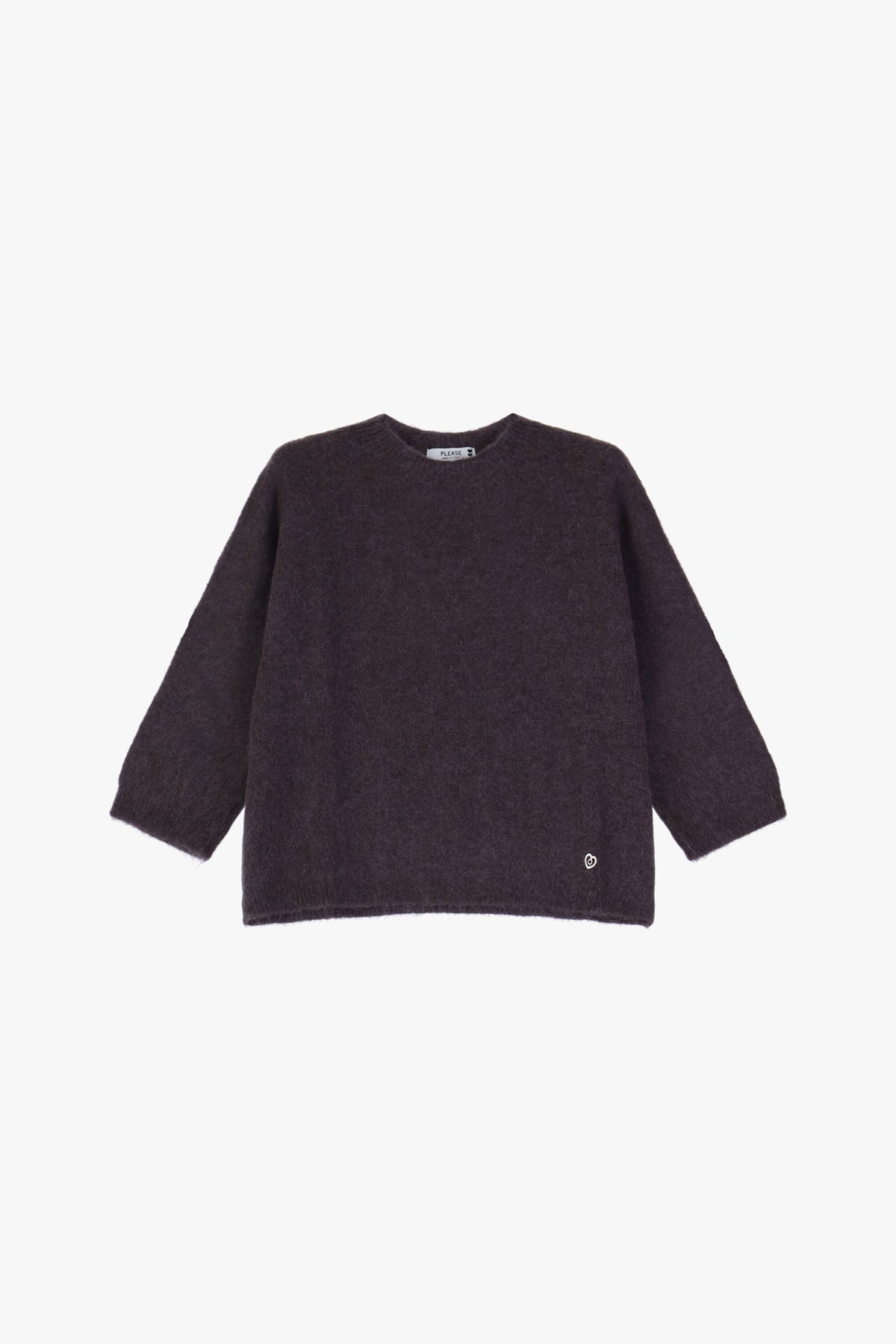 Pull choco Alpaga manches 3/4 - PLEASE