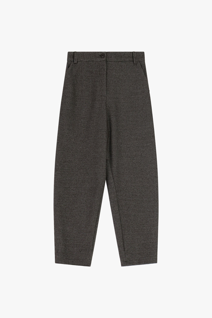 Pantalon chocolat micro-motifs -  PLEASE