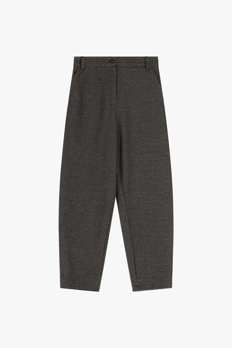Pantalon chocolat micro-motifs -  PLEASE