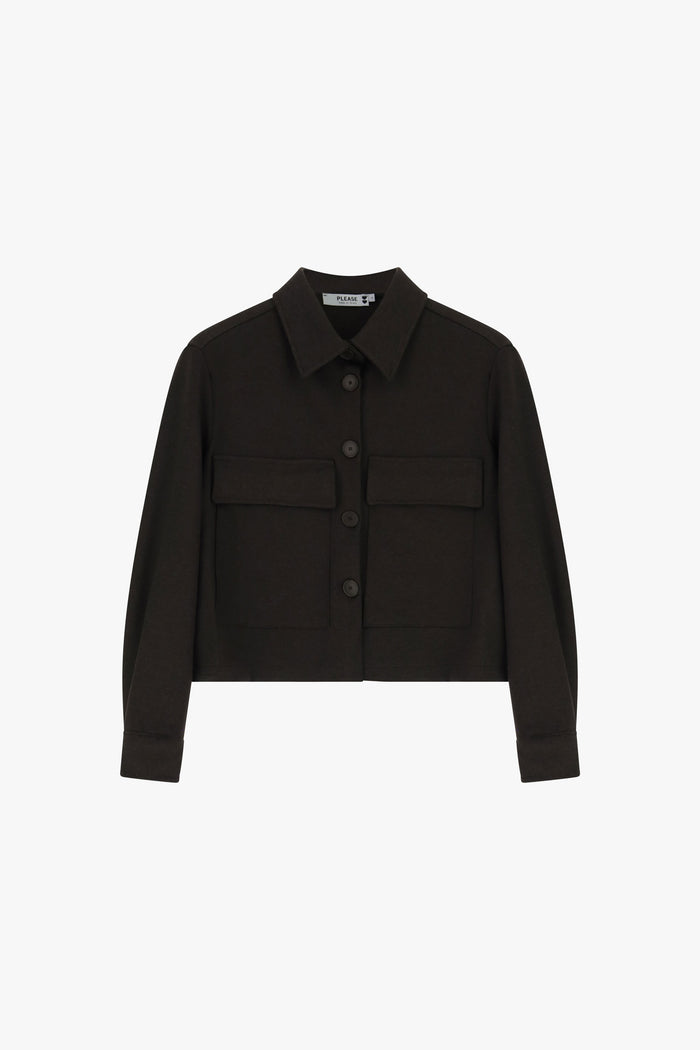Veste courte chocolat - PLEASE