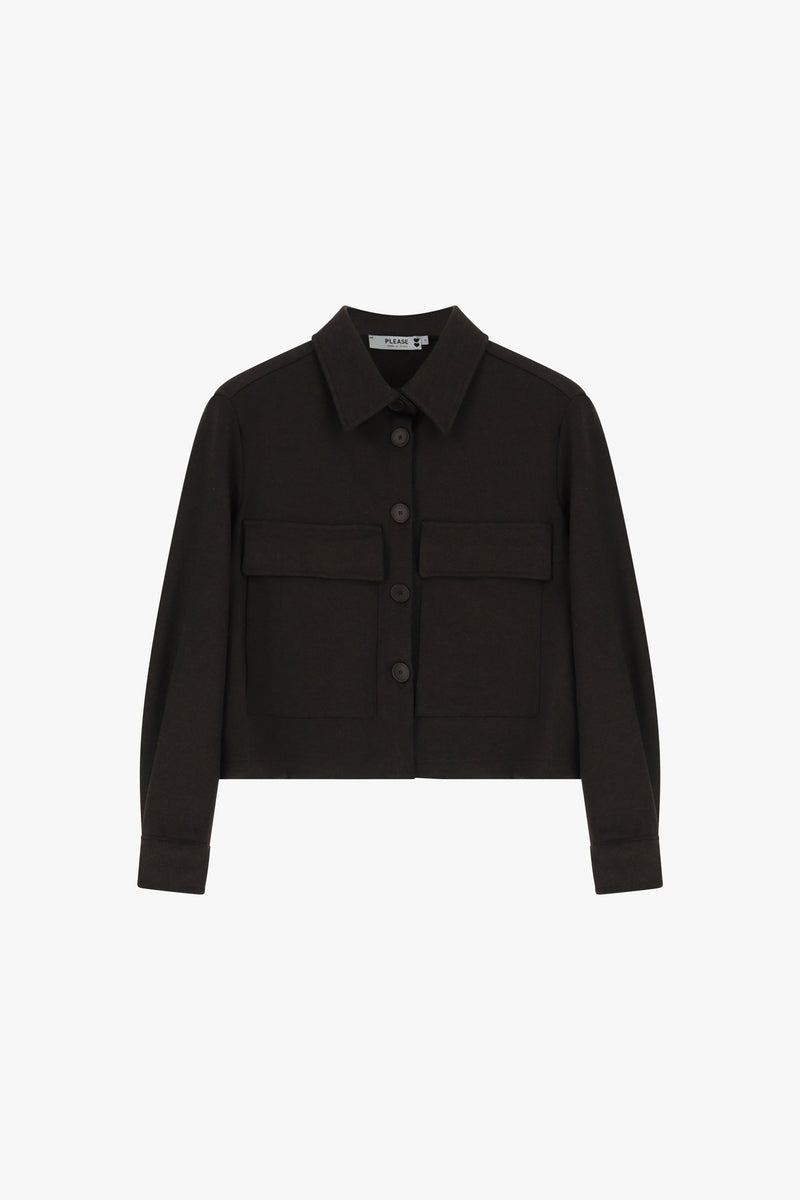 Veste courte chocolat - PLEASE