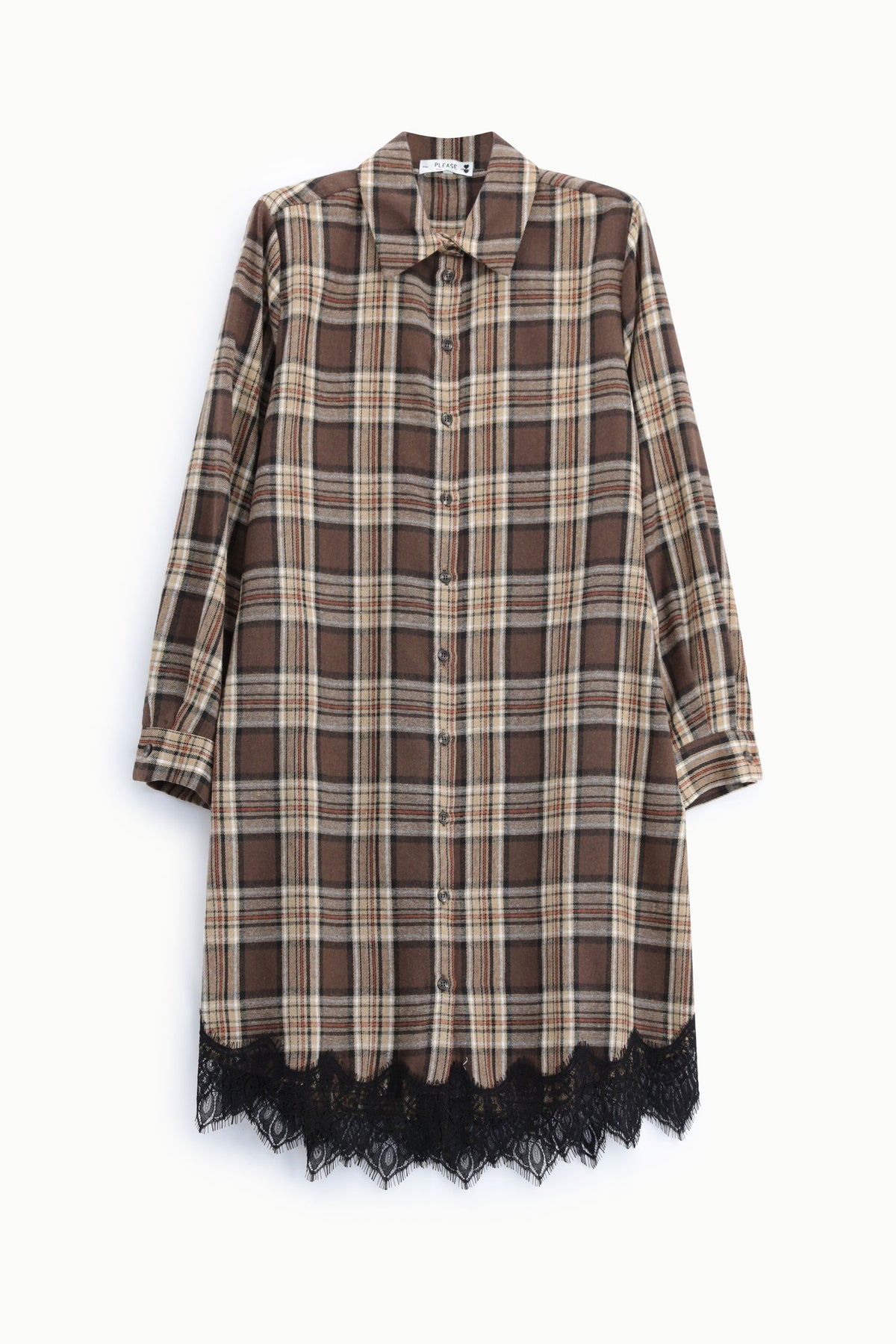 Robe chemise à carreaux  - PLEASE