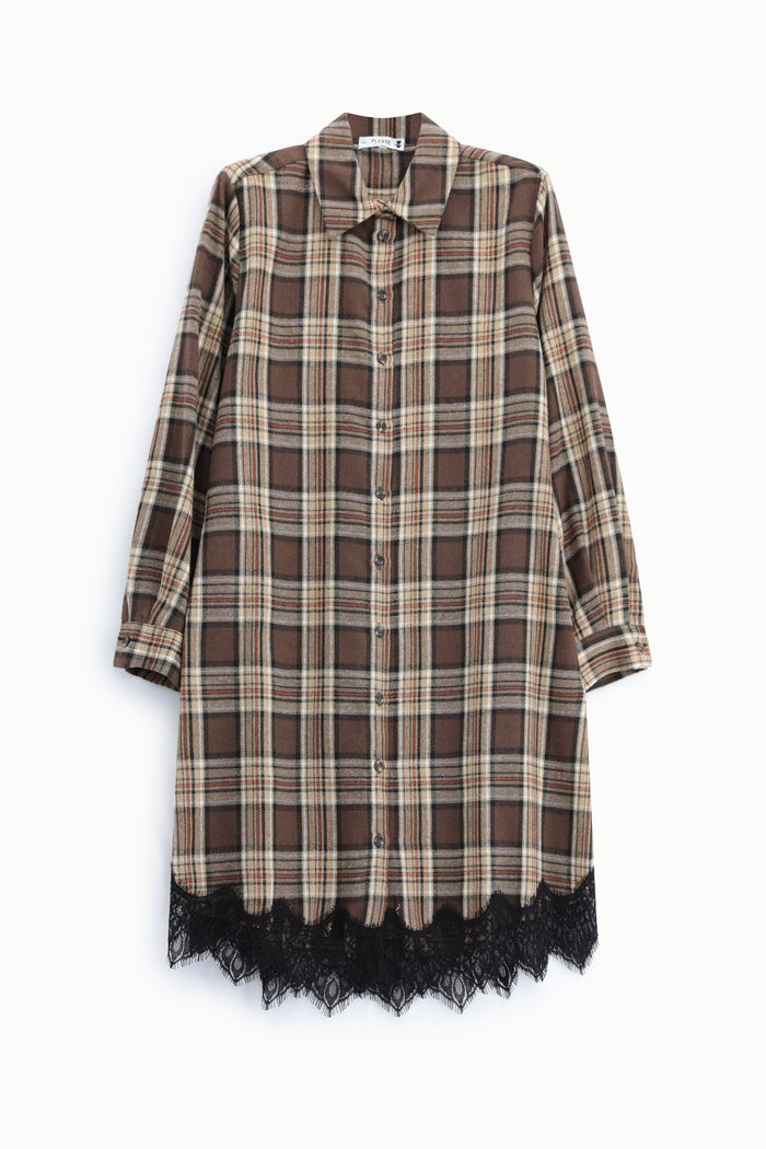 Robe chemise à carreaux  - PLEASE