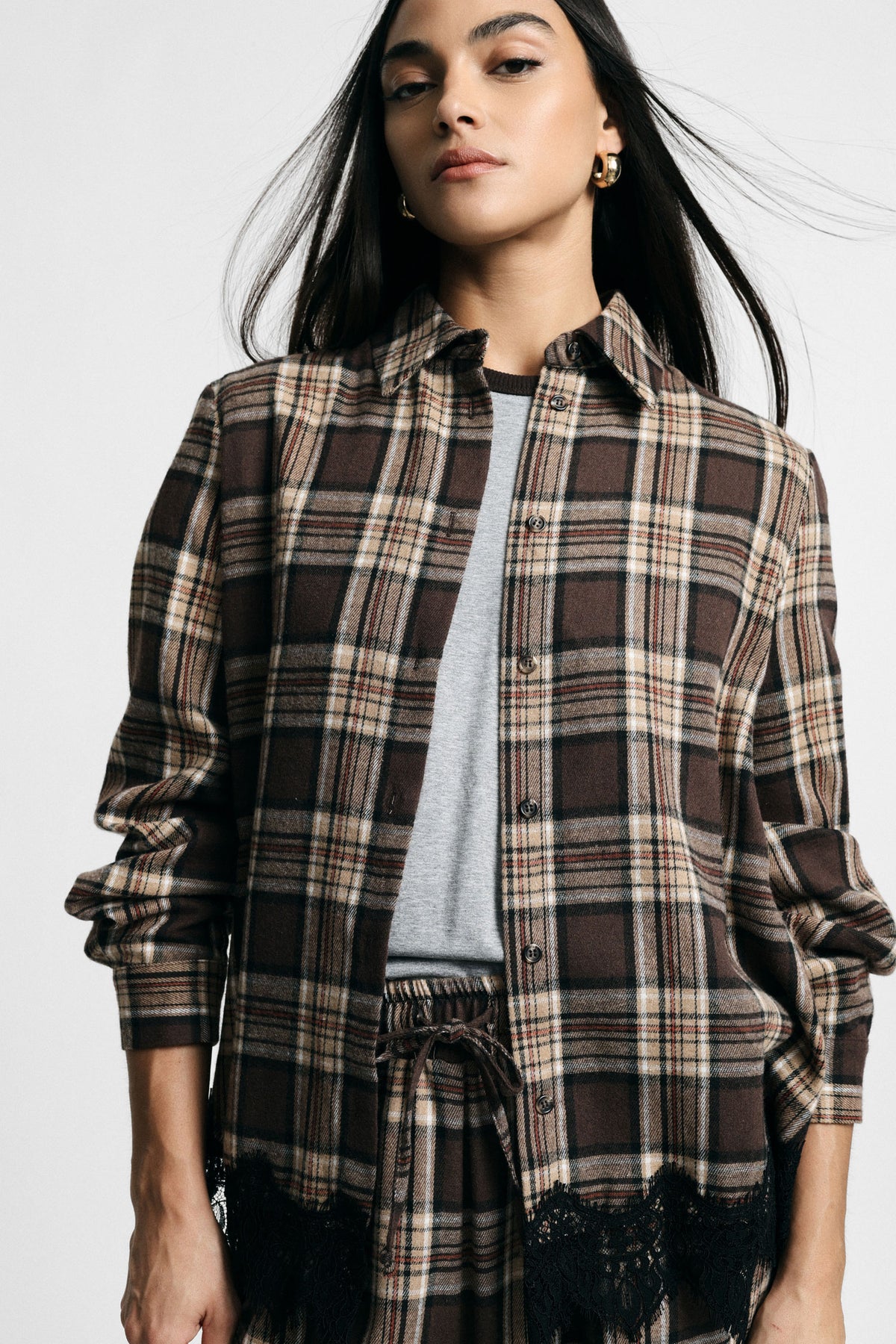 Chemise - surchemise à carreaux  - PLEASE