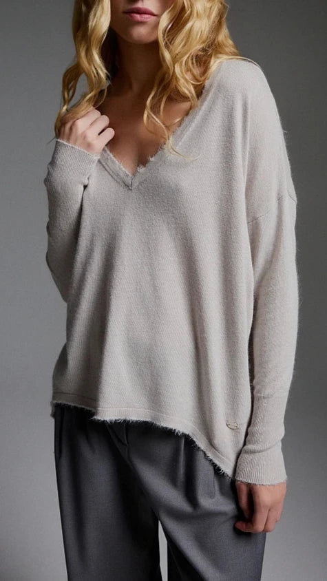 Pull écru col V - BSB