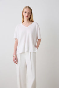 T-shirt oversized col V tout doux - BSB
