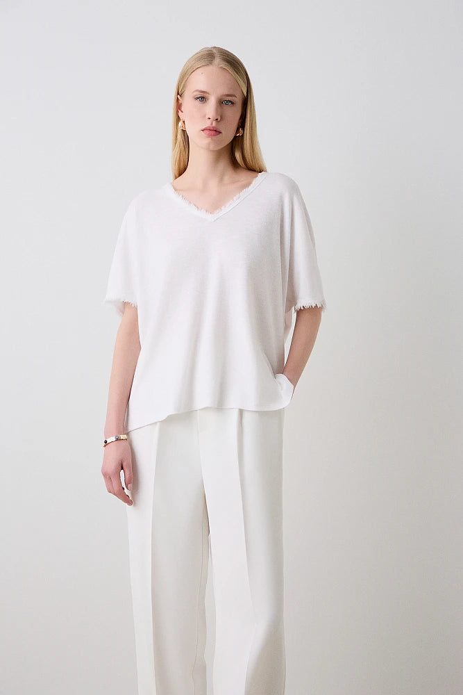 T-shirt oversized col V tout doux - BSB