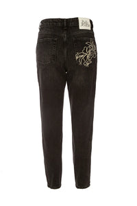 Jean brodé black denim - BSB