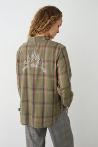 Chemise à carreaux avec strass - BSB