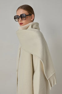 Manteau écru avec écharpe intégrée - BSB