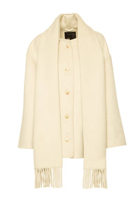 Manteau écru avec écharpe intégrée - BSB