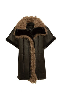 Veste aspect cuir avec fourrure - BSB