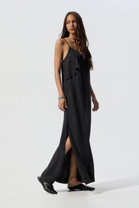 Robe longue noire cloutée - BSB