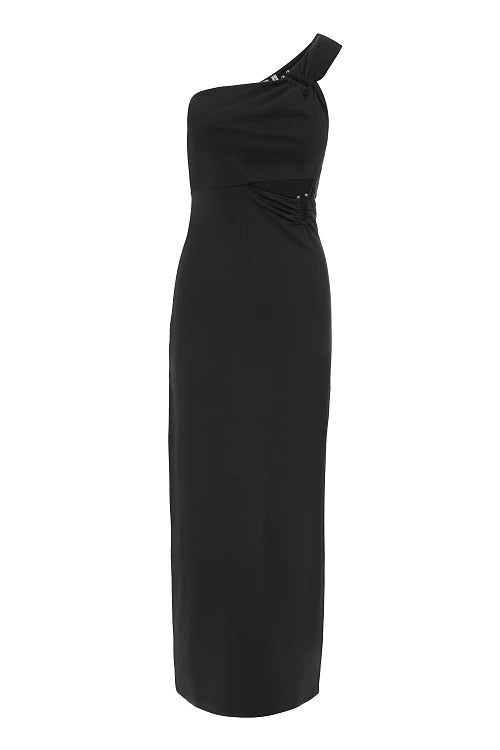 Robe longue noire asymétrique - BSB