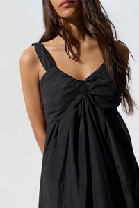 Robe courte drapée noire - BSB