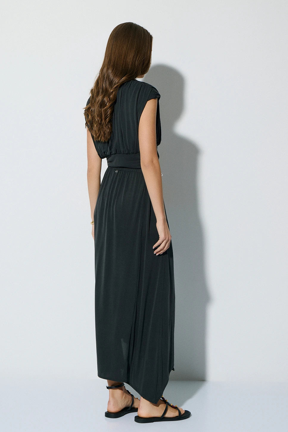 Jupe longue asymétrique anthracite - BSB