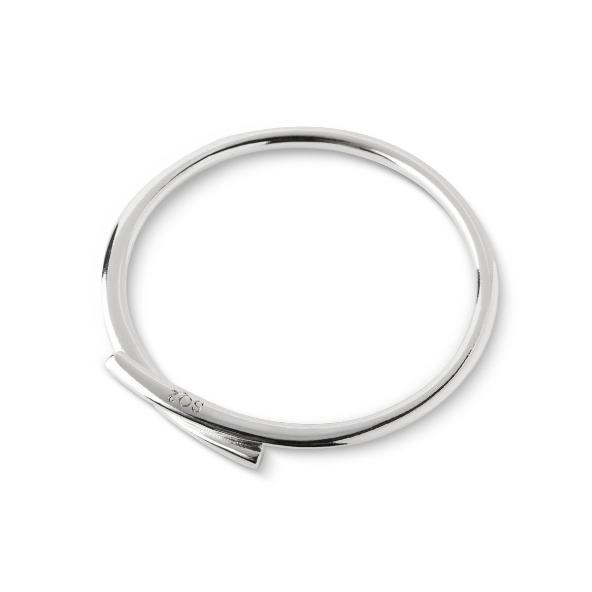 Bracelet Jonc Croisé Plaqué Argent 20 Microns - SCUDO