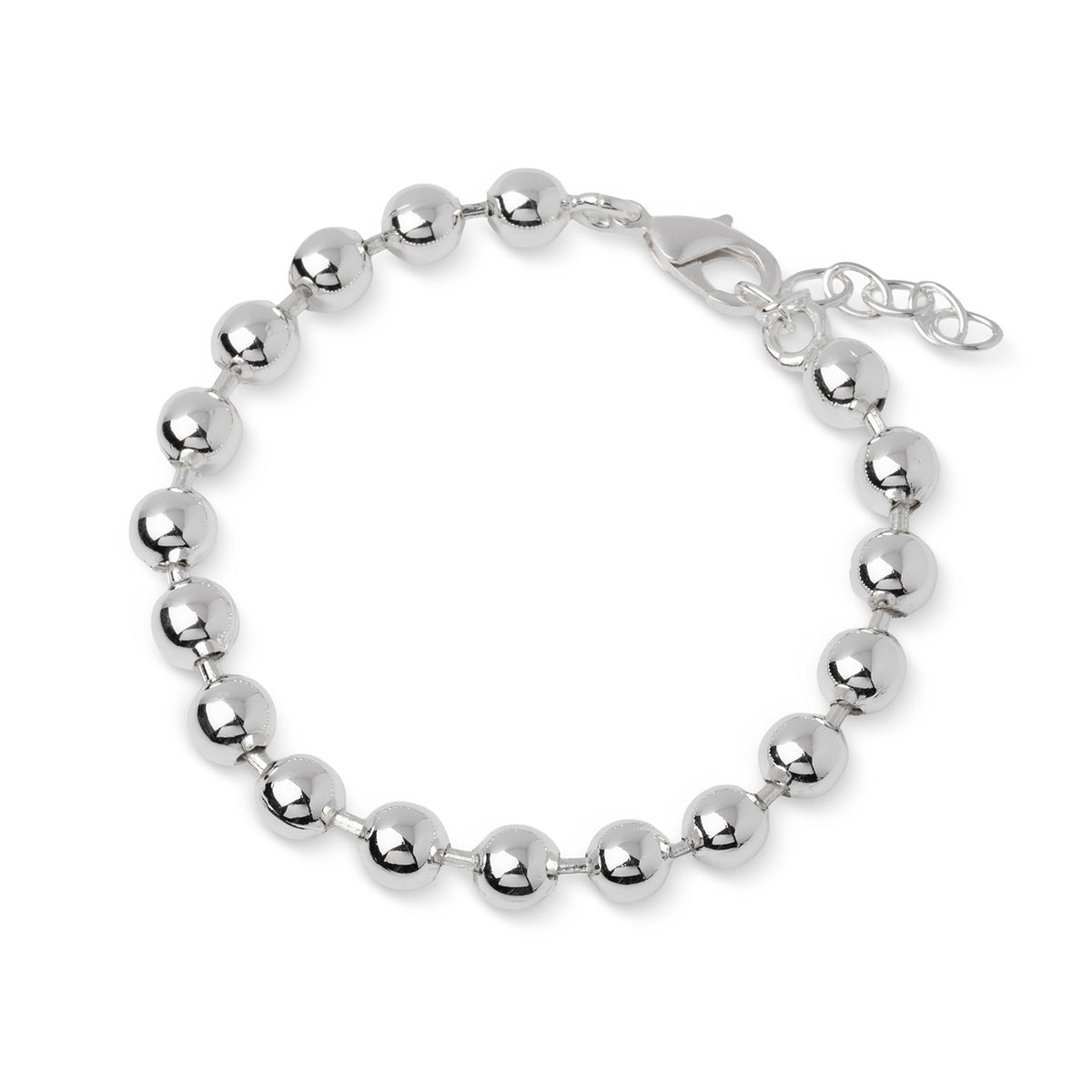 Bracelet Boule Alternée 7 mm Plaqué Argent 20 Microns - SCUDO