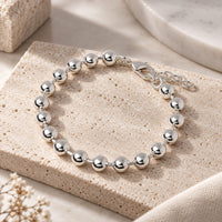 Bracelet Boule Alternée 7 mm Plaqué Argent 20 Microns - SCUDO