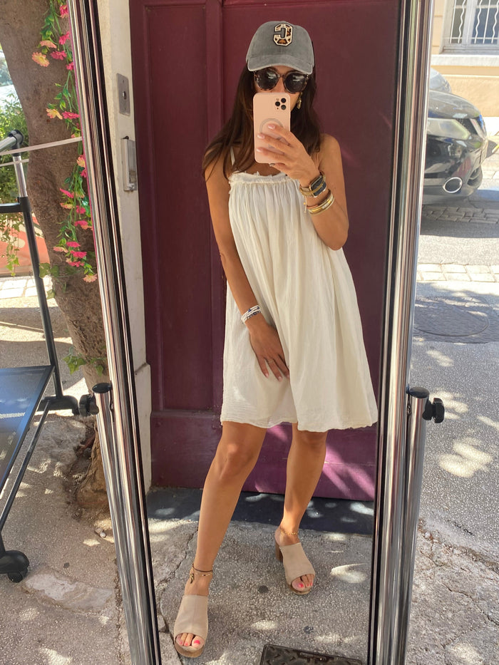 Robe courte voile de coton - LOU