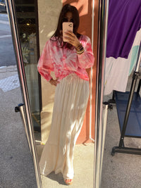 Blouse rose tie & dye