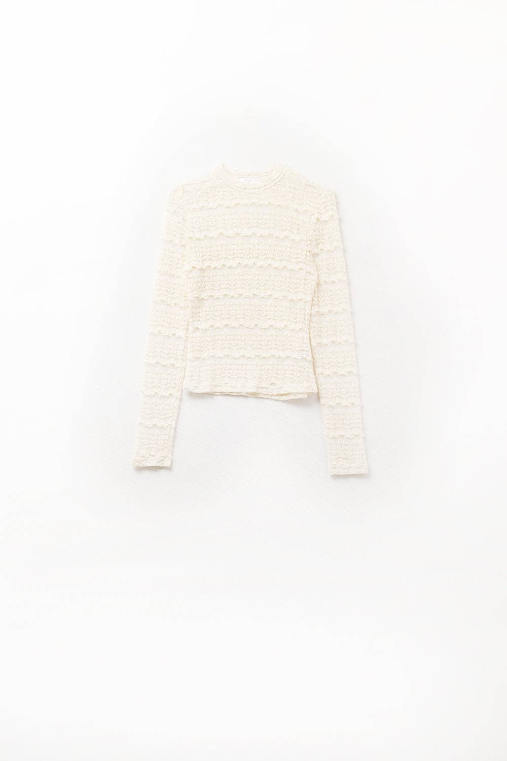 Haut en dentelle florale crème - Q2