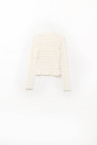 Haut en dentelle florale crème - Q2