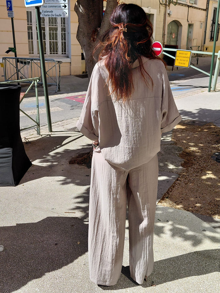 Blouse gaufrée desert - PLEASE