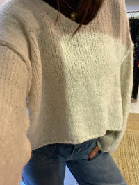 Pull grosses mailles écru - LOU