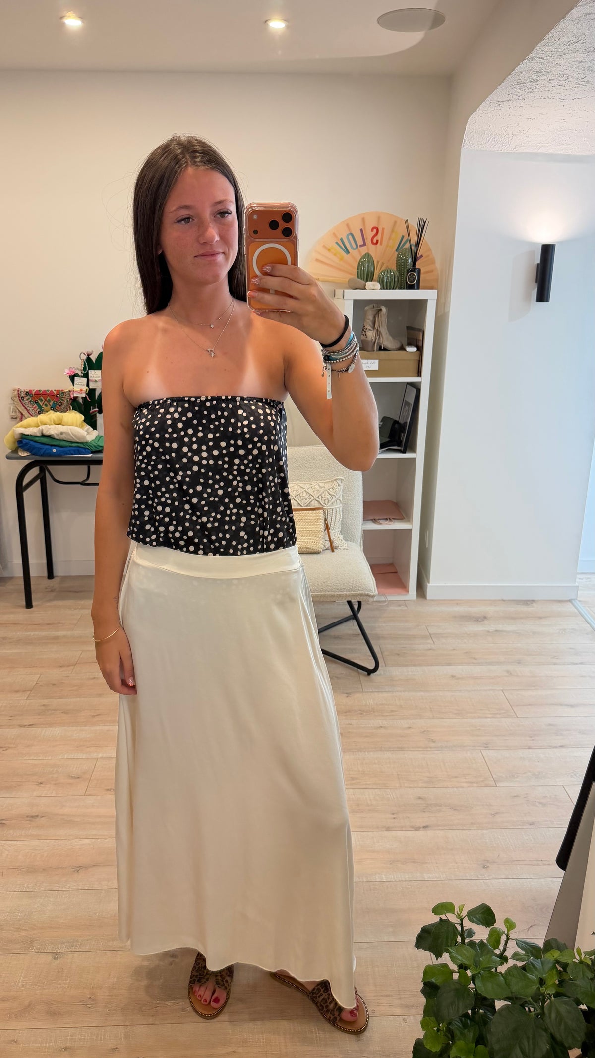 Jupe satin longue