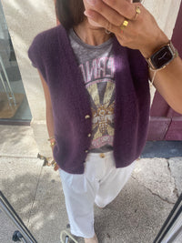 Gilet sans manche LiL aubergine - LOU